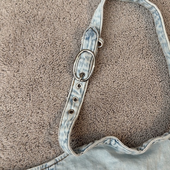 WeWoreWhat Cut-Out Denim Mini Skirt | Size Medium - Picture 7 of 9